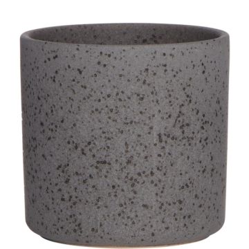 Maceta de cerámica ARAYA, moteada, negro, 10cm, Ø10cm