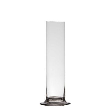 Florero ABIRAMY de vidrio, base, transparente 15cm, Ø6cm