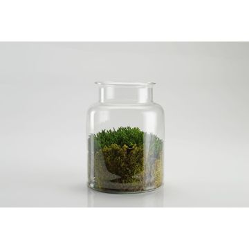 Florero KARIN EARTH de vidrio, reciclado, transparente, 25cm, Ø19cm