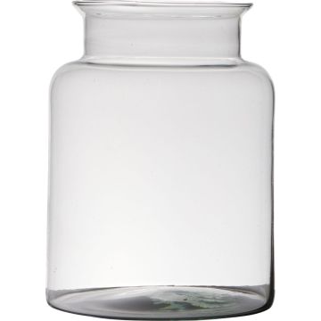 Florero KARIN EARTH de vidrio, reciclado, transparente, 25cm, Ø19cm