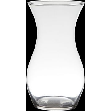 Jarrón de cristal abombado PIRINYA, transparente, 25cm, Ø14cm