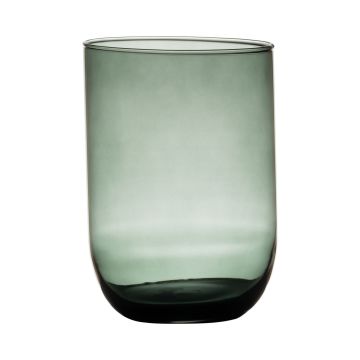 Jarrón de mesa de cristal MARISA, gris-transparente, 20cm, Ø14cm
