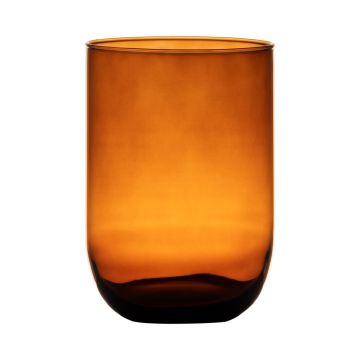 Jarrón de mesa de cristal MARISA, naranja-marrón-transparente, 20cm, Ø14cm