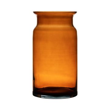 Florero de vidrio HANNA EARTH, naranja-marrón-transparente, 29,5cm, Ø15cm