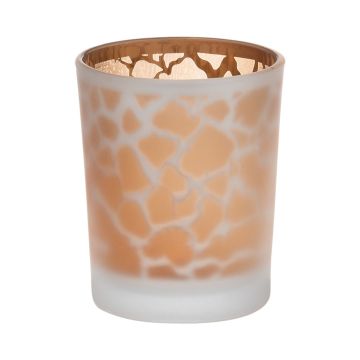 Vaso para velas SENGA, diseño de jirafa, oro mate, 6,5cm, Ø5,5cm