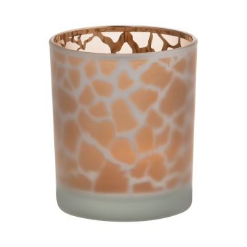 Vaso para velas SENGA, diseño de jirafa, oro mate, 8cm, Ø7cm