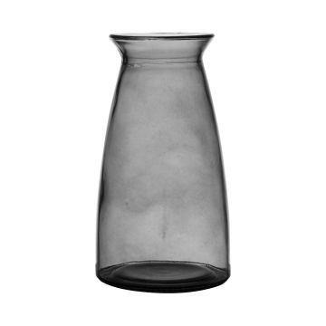 Florero TIBBY de vidrio, gris-transparente, 23,5cm, Ø12,5cm