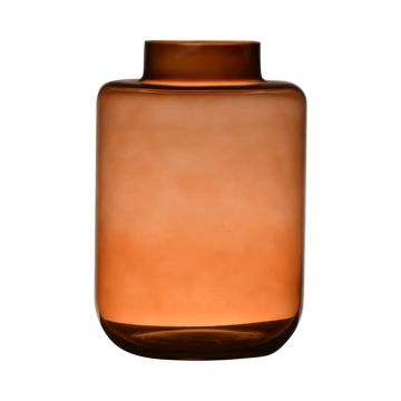 Jarrón de cristal ARANYA, naranja-marrón, 23,5cm, Ø16cm