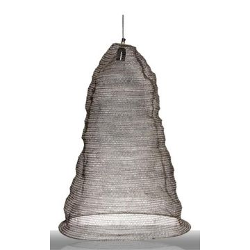 Pantalla para lámpara SHARNI de malla metálica, con cable y enchufe, cobre, 80cm, Ø59cm