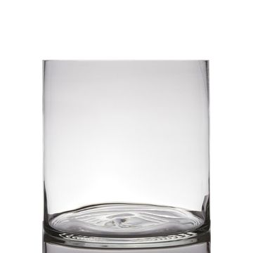 Vaso cilíndrico de vidrio para velas SANSA EARTH, transparente, 30cm, Ø30cm