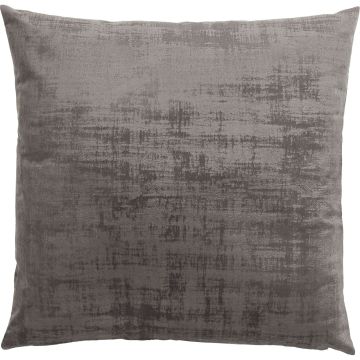 Cojín decorativo LORIKA, gris, aspecto terciopelo, 50x50cm