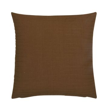 Cojín decorativo SILENA, marrón chocolate, costuras decorativas, 45x45cm