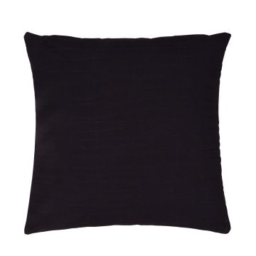 Cojín decorativo SILENA, negro, costuras decorativas, 45x45cm