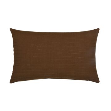 Cojín decorativo SILENA, marrón chocolate, costuras decorativas, 50x30cm