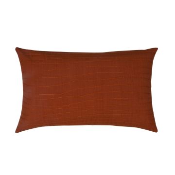 Cojín decorativo SILENA, naranja oscuro, costuras decorativas, 50x30cm
