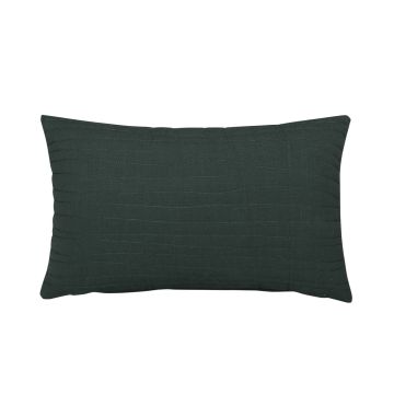 Cojín decorativo SILENA, verde bosque, costura decorativa, 50x30cm