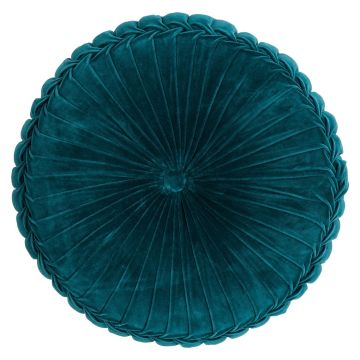 Cojín redondo BELLONA, azul pato, 10x60cm