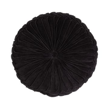 Cojín redondo BELLONA, negro, 10x60cm