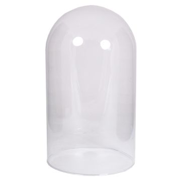 Campana de vidrio ADELINA, transparente, 37cm, Ø20,5cm
