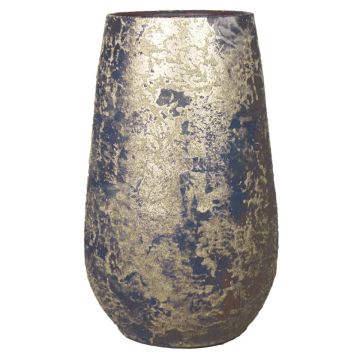 Maceta de cerámica vintage MAGO, pintura efecto lavado, dorado, 30cm, Ø19cm