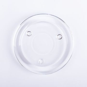 Soporte para velas redondo de cristal VINCENTIA, transparente, Ø11cm