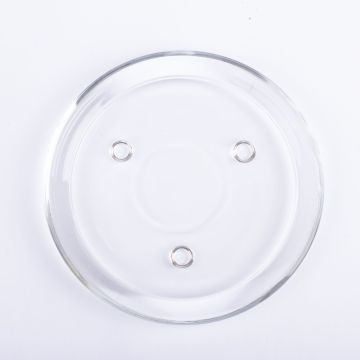 Soporte para velas redondo de cristal VINCENTIA, transparente, Ø14cm