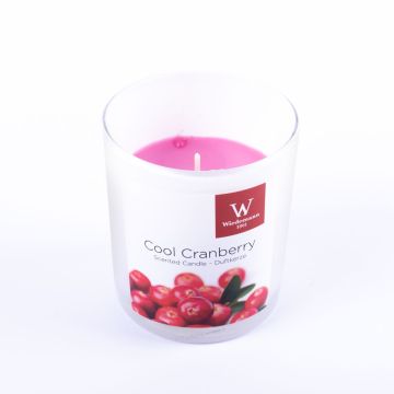 Vela perfumada ASTRID en vaso, Cool Cranberry, rosa, 7,9cm, Ø7,1cm, 28h