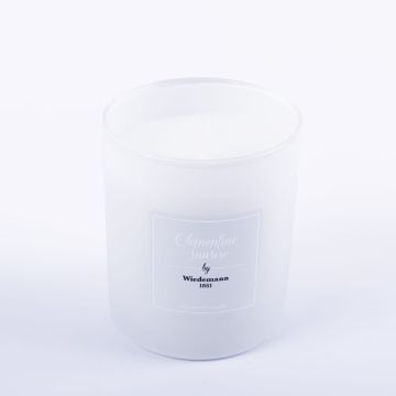 Vela perfumada MIREYA en vaso, Clementine Sunrise, blanca, 9.3cm, Ø7.9cm, 35h