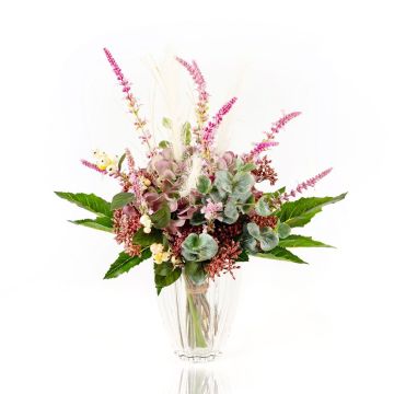 Ramo decorativo de otoño KEONA, violeta-rosa, 50cm, Ø40cm