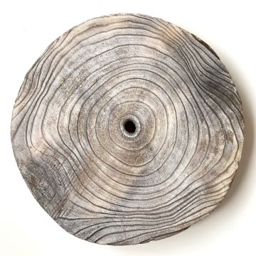 Rodaja de madera paulownia JESSALYN, gris, Ø28-30cm